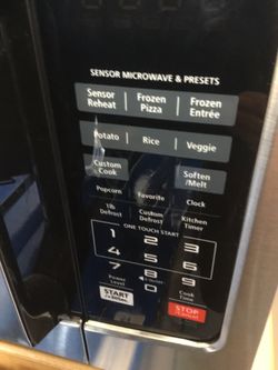 Toshiba microwave it’s new in box 1.2 cu,ft stainless steel.