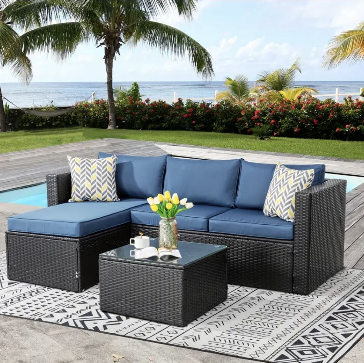 Brand New Patio Sectional Outdoor Furniture Set
