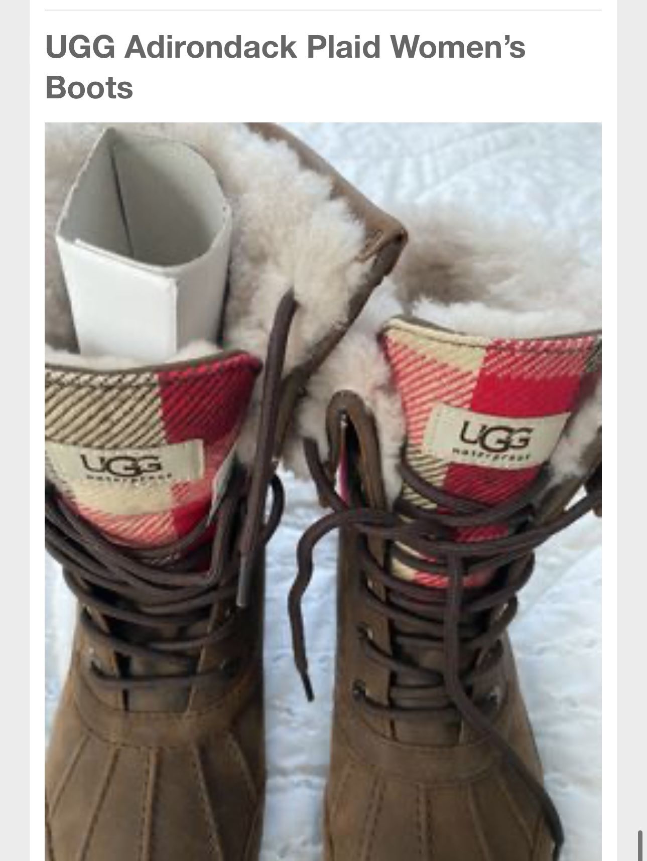 Uggs Adirondack Plait Boots Woman’s