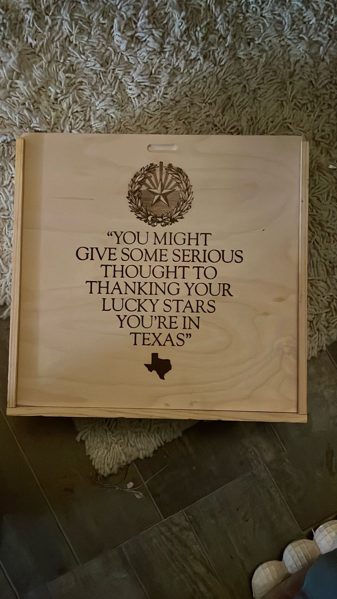 Texas Box Made Of Wood