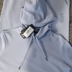 Based on the visual details, this light blue hoodie appears to be from the Acmé de la Vie (ADLV) collection