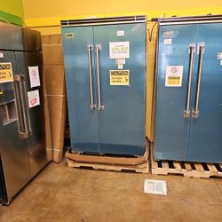 Viking 48 Inch Wide Refrigerator Freezer Side By Side 