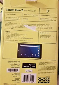 Onn Surf 100011885 32GB, Wi-Fi, (Unlocked) 8 inch  Gen 2 Tablet - Black