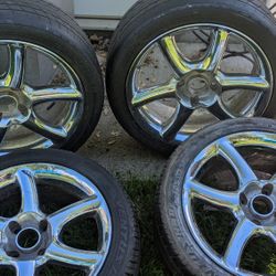 4 Lug Chrome Wheels  17in. 