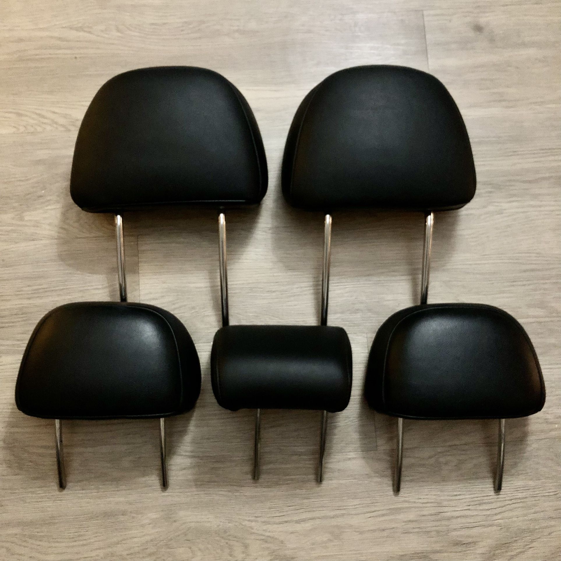 Black Leather Headrest Set Subaru
