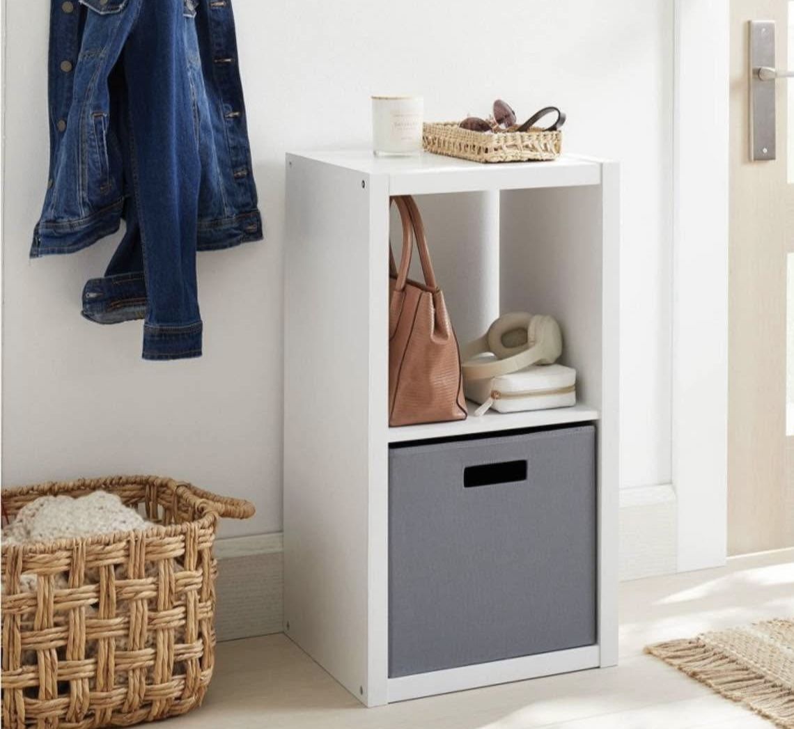 New 13" 2 Cube Organizer Storage Bookshelf