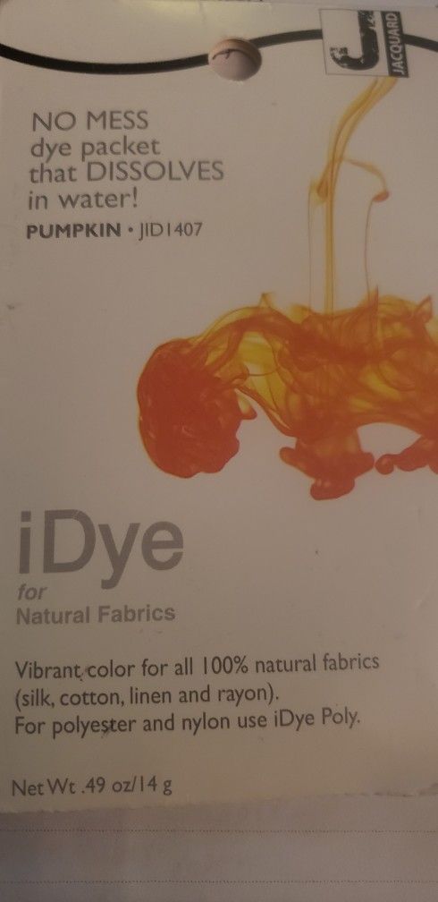 Jacquard Idye Natural Fabric: Pumpkin