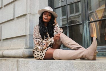 $148 NWOT Anthropologie x Conditions Apply Miranda Mixed Print Tunic Dress S