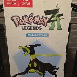 Pokemon Legends Z-A cardboard promotional poster