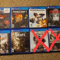 6 Ps4 Games For Sale
