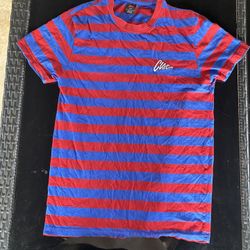 Red And Blue Striped Shirt