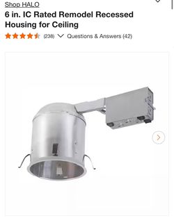 6 in. IC Rated Remodel Recessed Housing for Ceiling