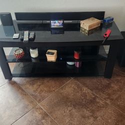 Black t v stand