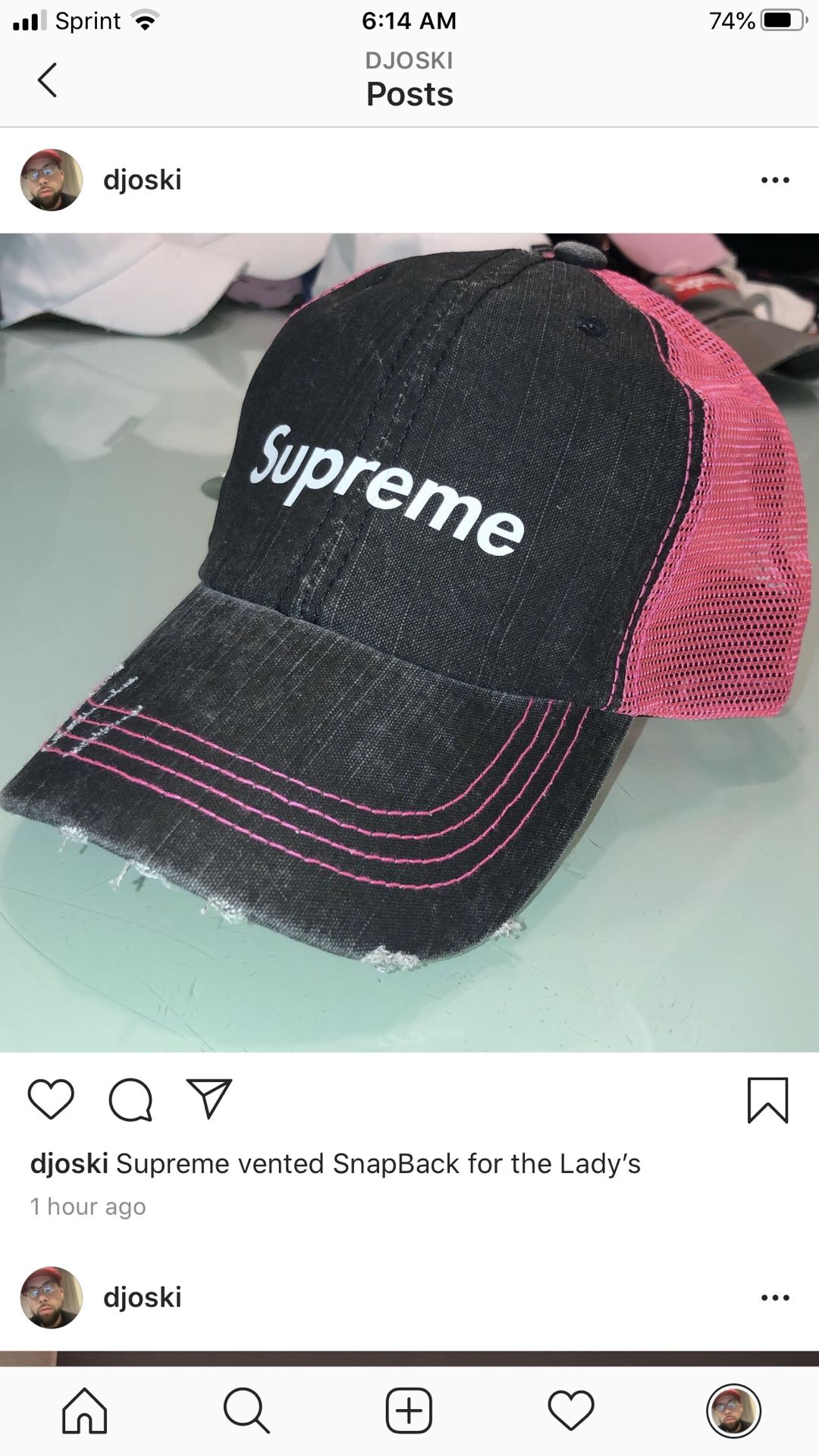 Supreme customized SnapBack hat