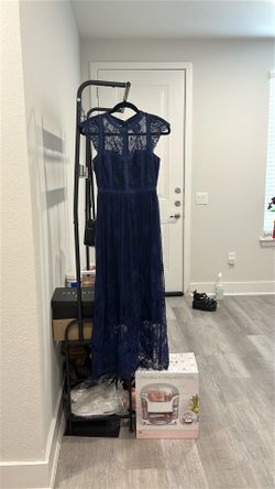 Parker black - Midnight Blue Lace Maxi Dress NEW