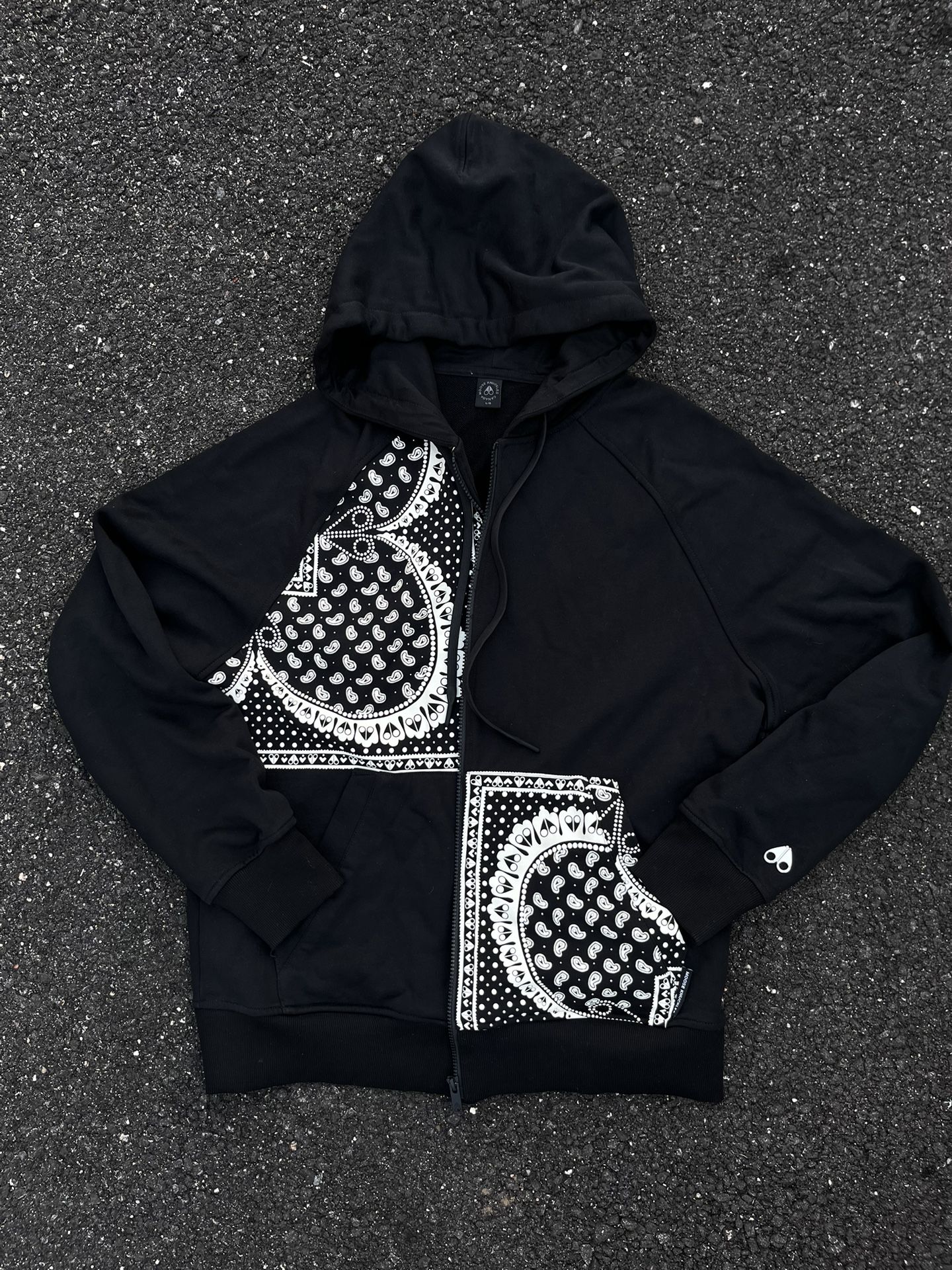 Sweater Zip Up Hoodie Black Bandanda