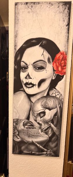 Day of the Dead Vertical Art Canvas