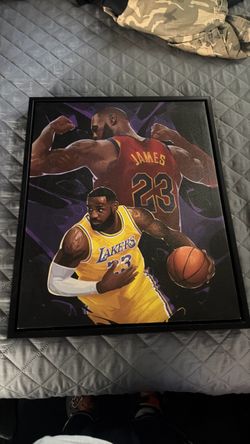 LeBron James #23 Framed Canvas Wall Art