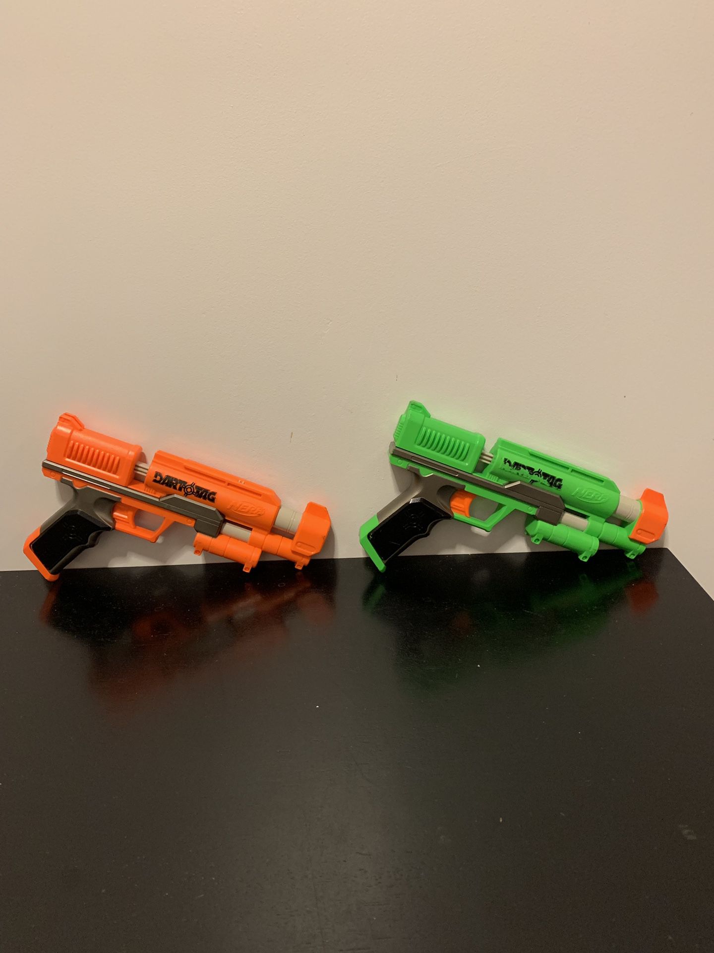Nerf Dart Tag Guns (Orange and Green)