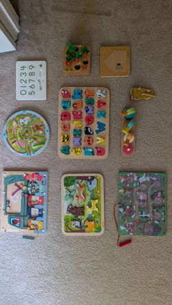 Waldorf/ Montessori Magnetic and Chunky Puzzles Plus!