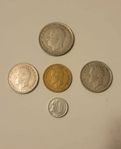 Spanish Peseta Coins Juan Carlos I Lot of 5