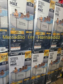 Swimming Pool 💥 Alberca 10ft x 30in Metal Frame NEW + Pump and Filter included