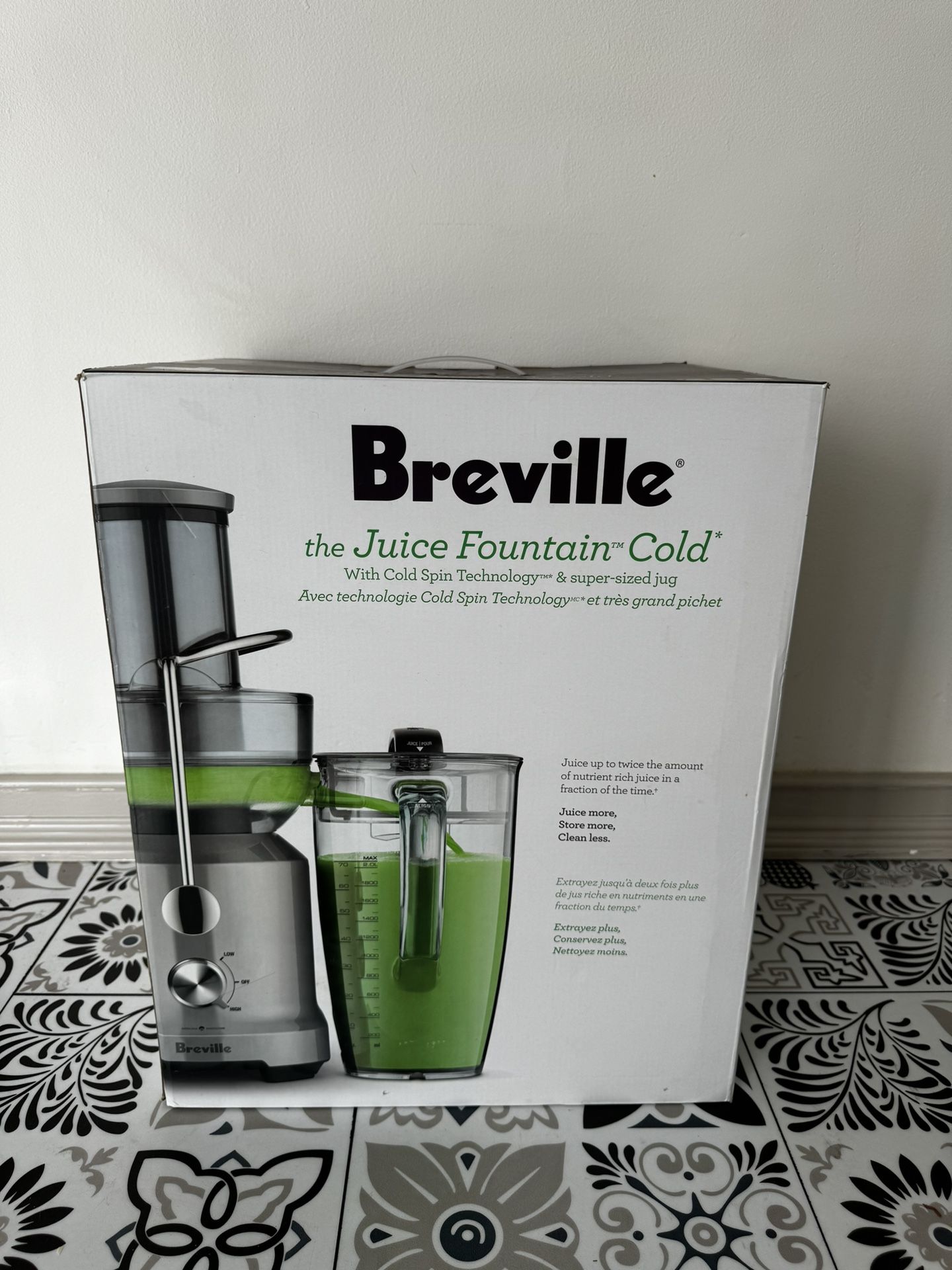 Breville BJE430SIL Juice Fountain Cold, 70 oz, Silver 