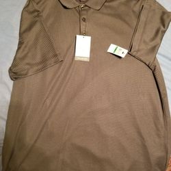 Van Huesen Men's Large Black Golf Polo Shirt