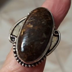 New Sterling Silver Stamped Size 7.5 Oval Hematite Mpu Serious Buyer Don't Deliver Cash Only 