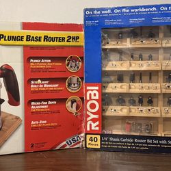 Router and 40 Piece bit set