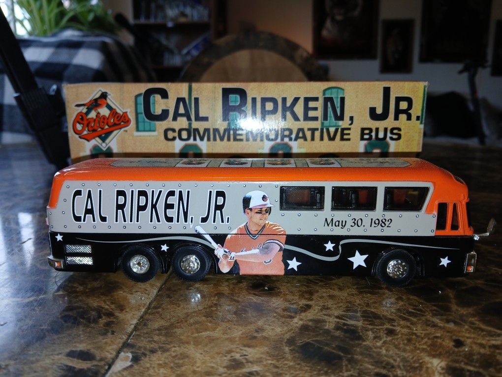 Cal Ripken Jr. Orioles 2632 Games Played Commemorative
Honor the legacy of baseball legend Cal Ripken, Jr. with this commemorative bus, a must-hav