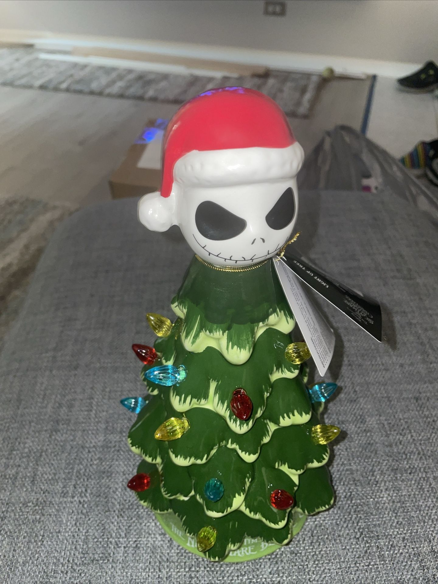 Nightmare Before Christmas Santa Jack 10+" Ceramic Light Up Tree Disney NWT 2023