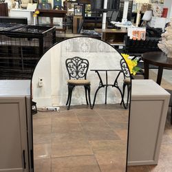 Arched bathroom mirror, bathroom metal frame wall mirror, wall arch mirror, black modern vanity mirror for bathroom, living room, bedroom, hallway, di