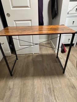 Industrial Wood and Metal Desk