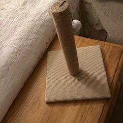 Cat Scratching Post With Fuzzy Ball