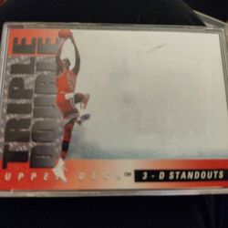 3D Micheal Jordan Vintage Collectible Card