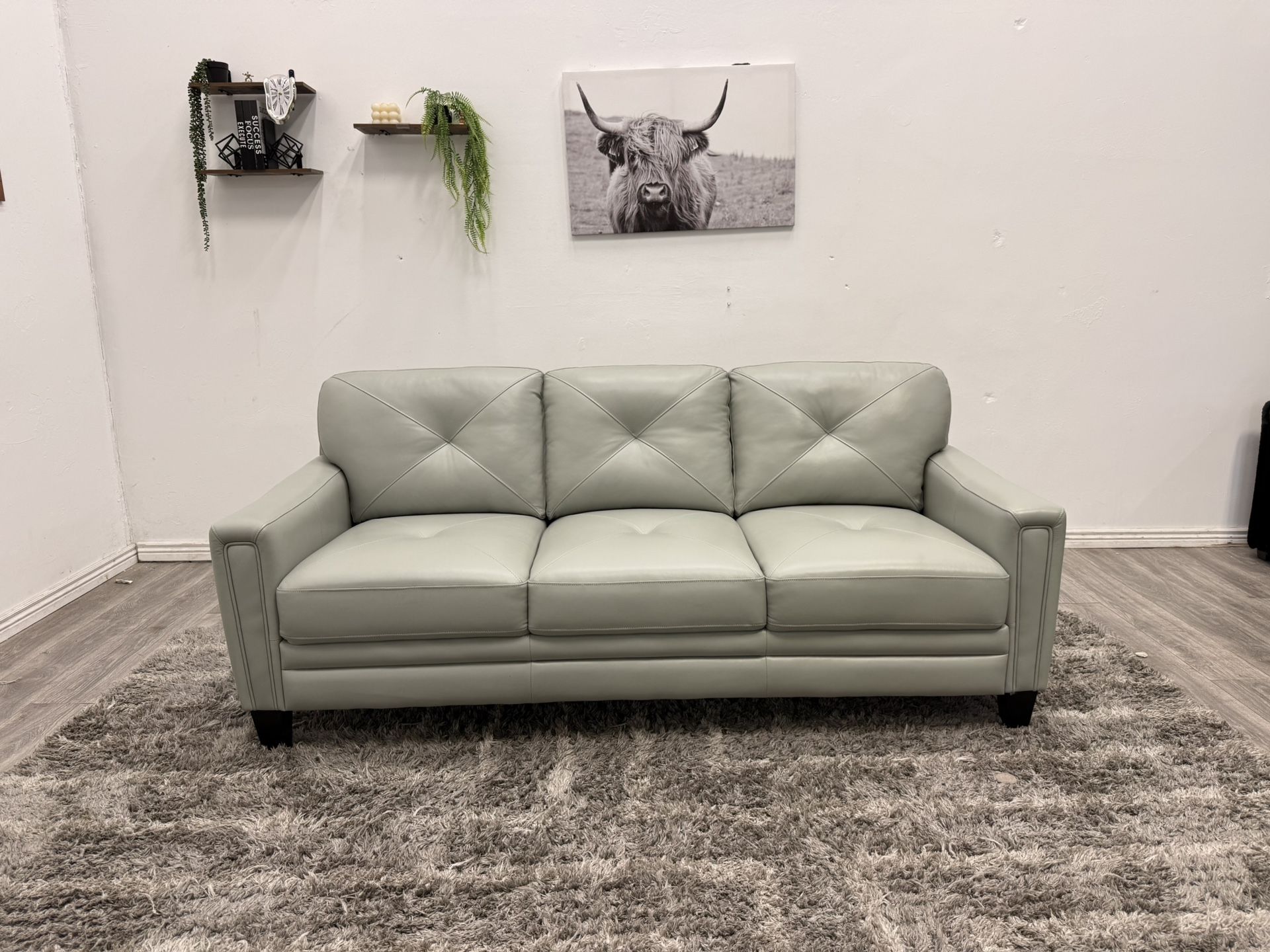 Leather Couch Real Leather - Free Delivery