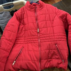 NY&Co Red Puffer Jacket