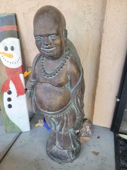 Original Al's Garden Art Buddha (2) & Gargoyle Statues