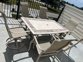 Outdoor dining table