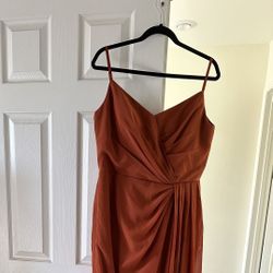 Burnt Orange Bridesmaid Dress - size 14