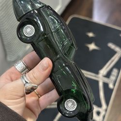 1960s Vintage AVON Jaguar Green Glass After Shave Collectable Bottle