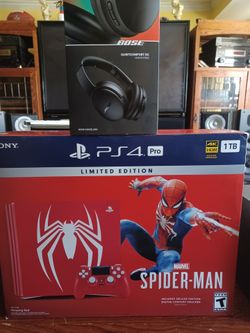 PS4 PRO SPIDER-MAN SPECIAL EDITION SYSTEM, BOSE QUIETCOMFORT SC NOISE CANCELING HEADPHONES NIB 🎧 $850 FINAL PRICE READ DESCRIPTION