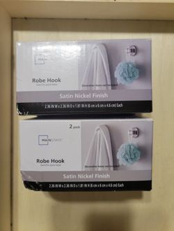 2/2 Packs Robe Hooks Nib