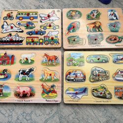 Set Of 4 Wooden Puzzles 
