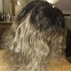 Med Length Black/blonde Wig