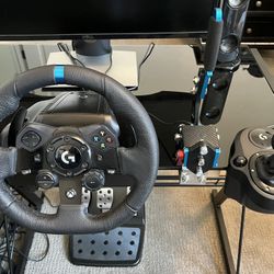 Volante Logitech G923 com pedal + Câmbio Driving Force Shifter