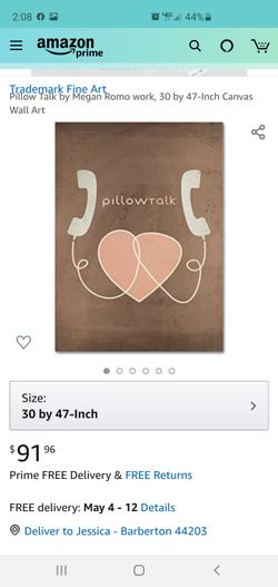 Trademark Fine Art Pillow Talk by Megan Romo Canvas Wall Artwork, 30 by 47-Inch