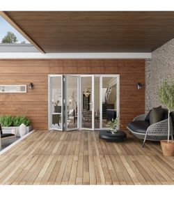 Ark design Aluminum patio bifold door (White)