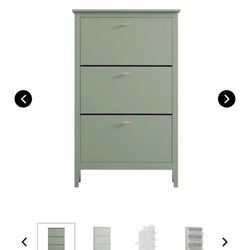 Oakham 3-Tier Shoe Cabinet, Desert Sage